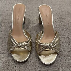 Veronica Beard Gold Heels